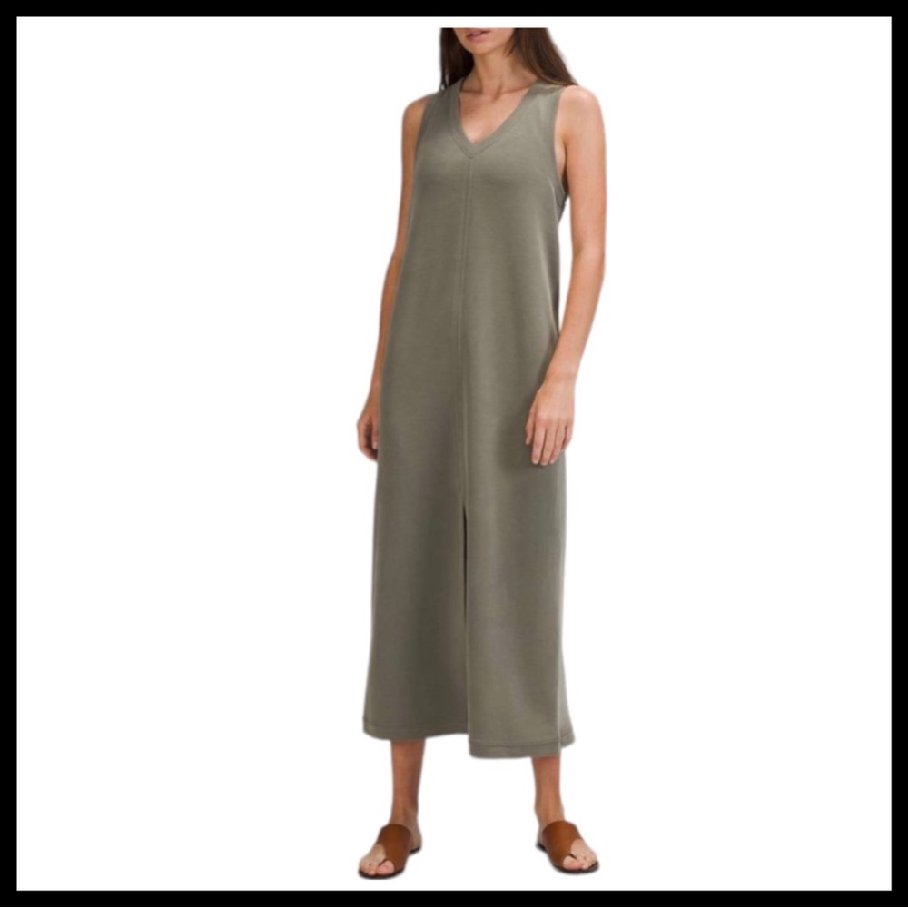 LULULEMON Ease of It All Midi V-Neck Softstreme Tank Dress